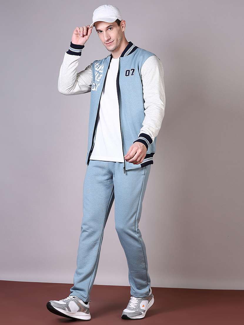 men color block full length track suit - 21624388 -  Standard Image - 1