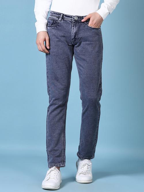men washed mid rise denim jeans - 21624424 - Standard Image - 0