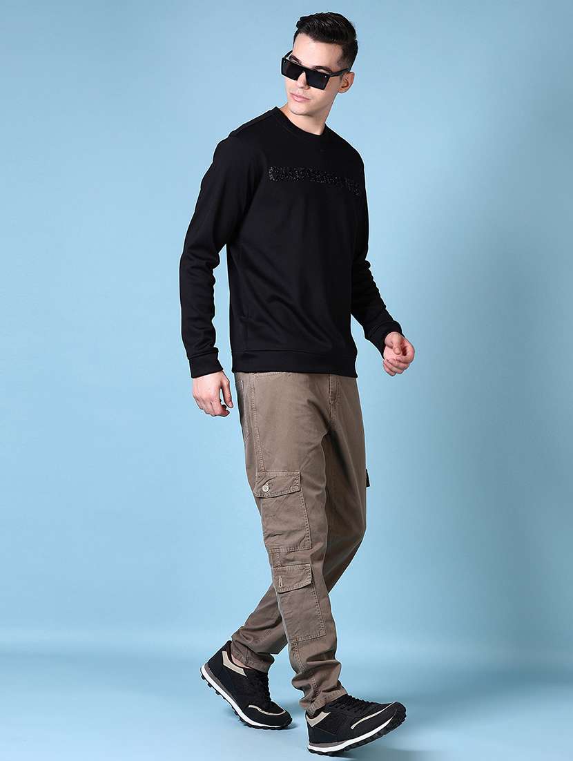 men chest printed long sleeve sweatshirt - 21624443 -  Standard Image - 4