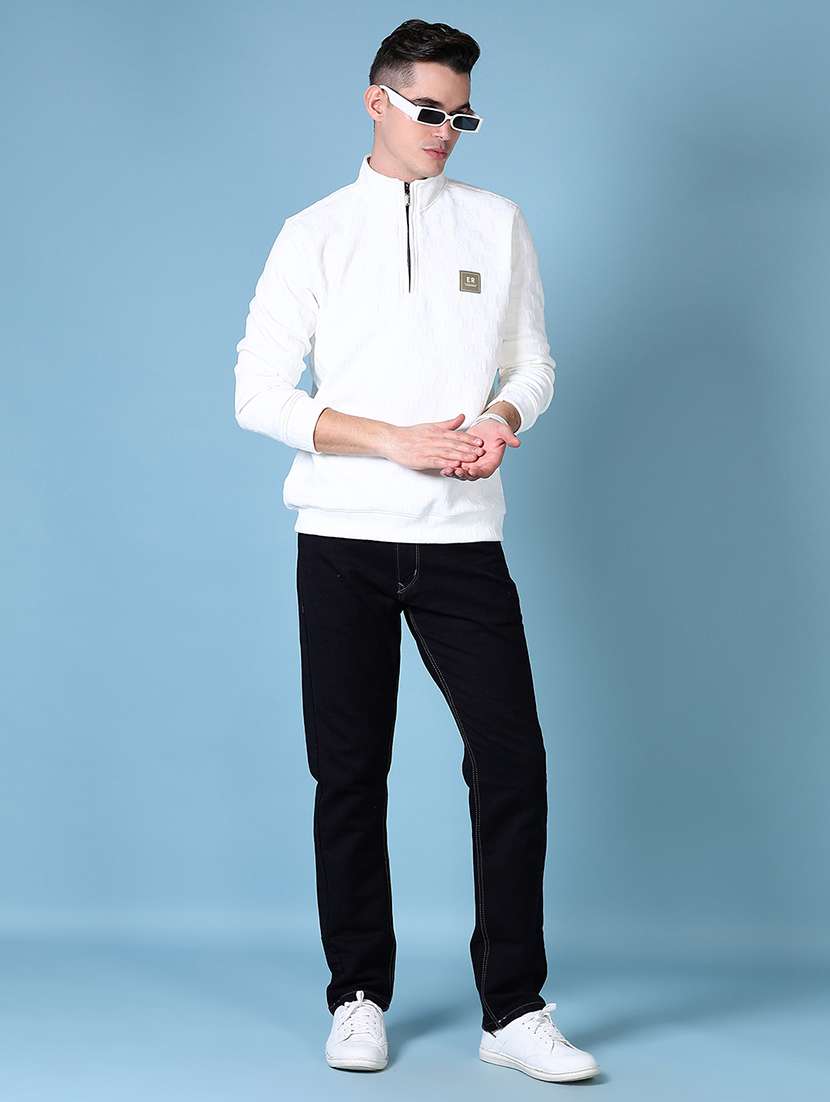 men plain long sleeve sweatshirt - 21624444 -  Standard Image - 4