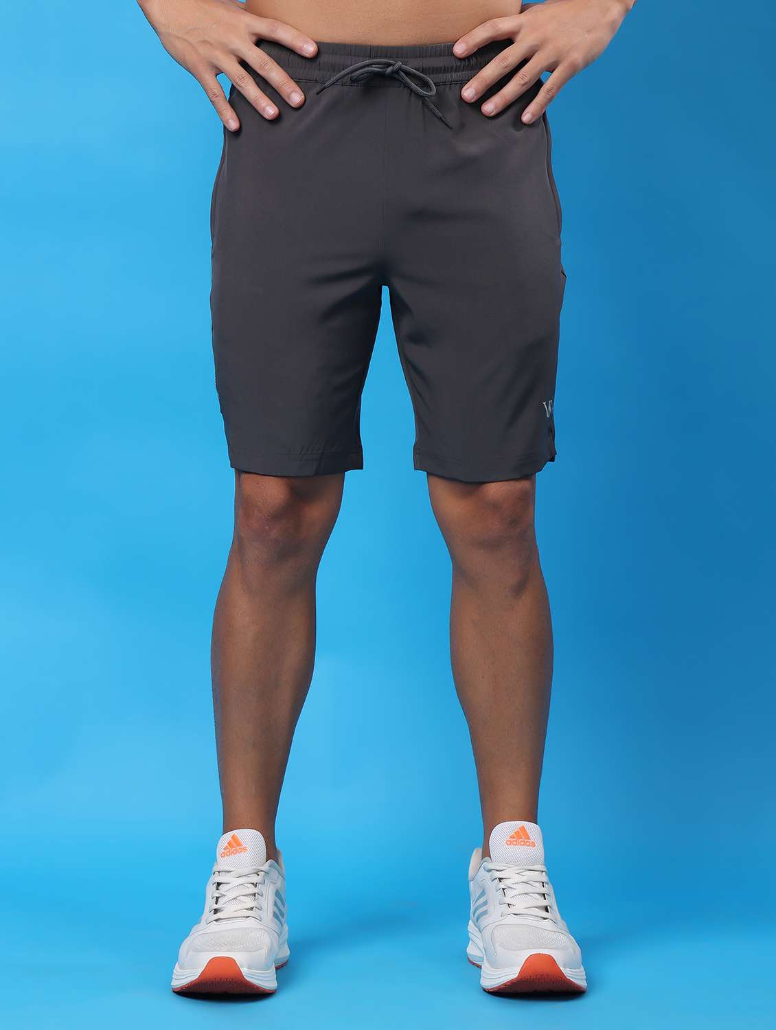 men regular fit solid sports shorts