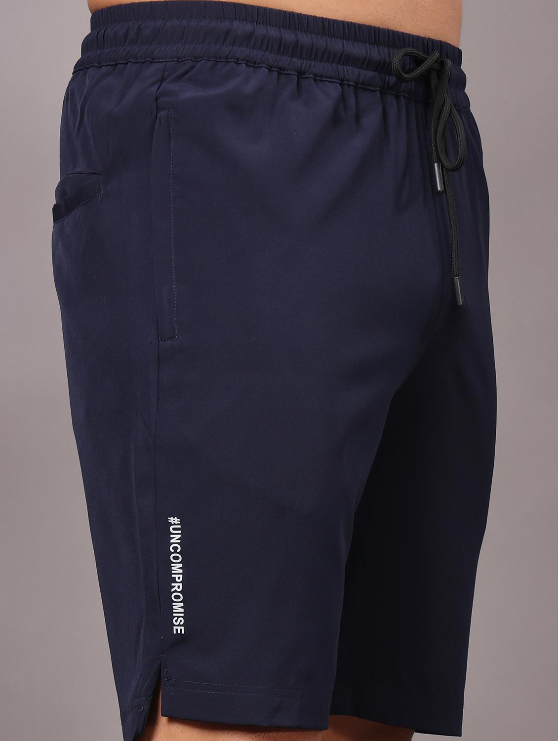 men navy blue solid shorts - 21624838 - Standard Image - 4