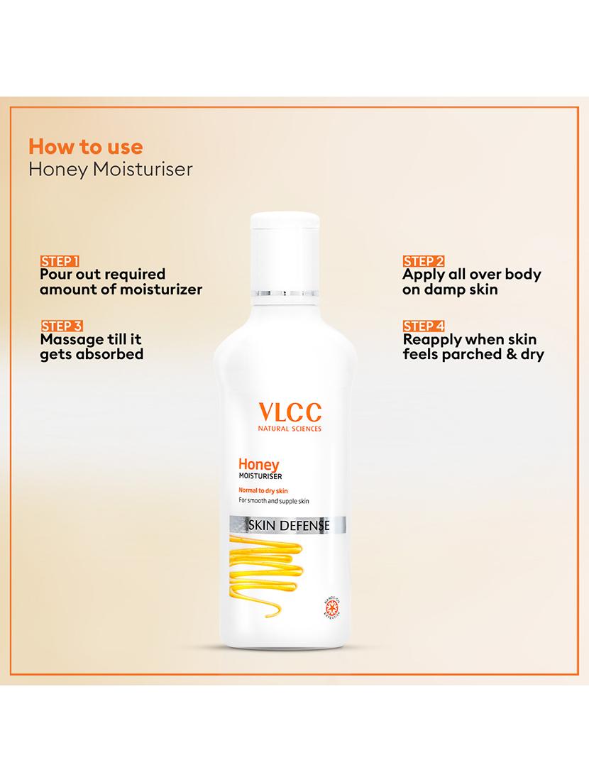 vlcc honey moisturiser - 100ml & uv protect face cream | hyaluronic acid & shea butter 200g - 21624846 - Standard Image - 4