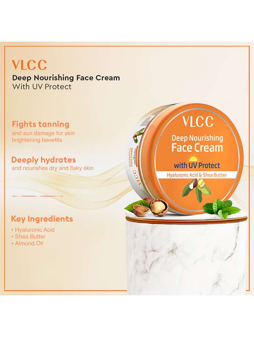 vlcc honey moisturiser - 100ml & uv protect face cream | hyaluronic acid & shea butter 200g - 21624846 - Standard Image - 6