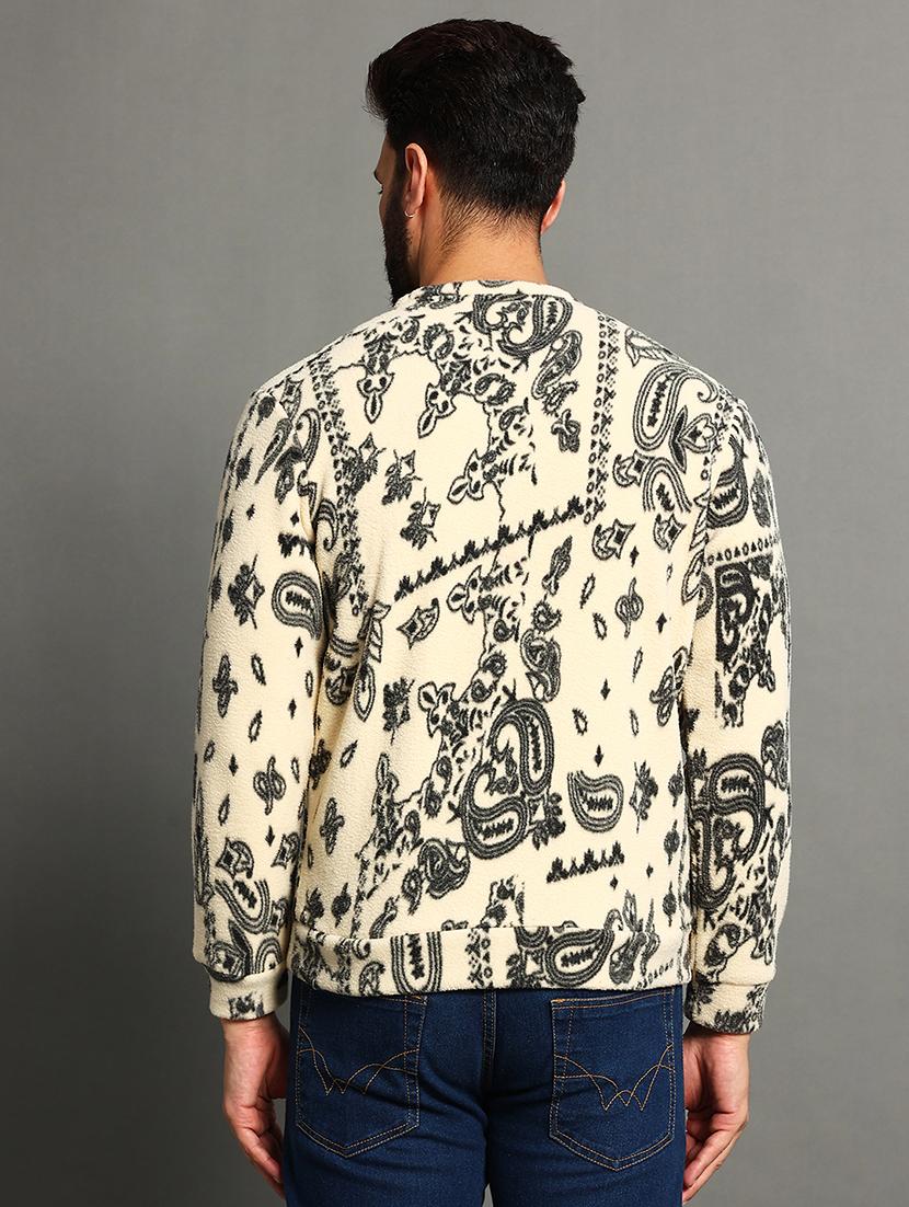 men slim fit printed long sleeve sweatshirt - 21624934 - Standard Image - 1