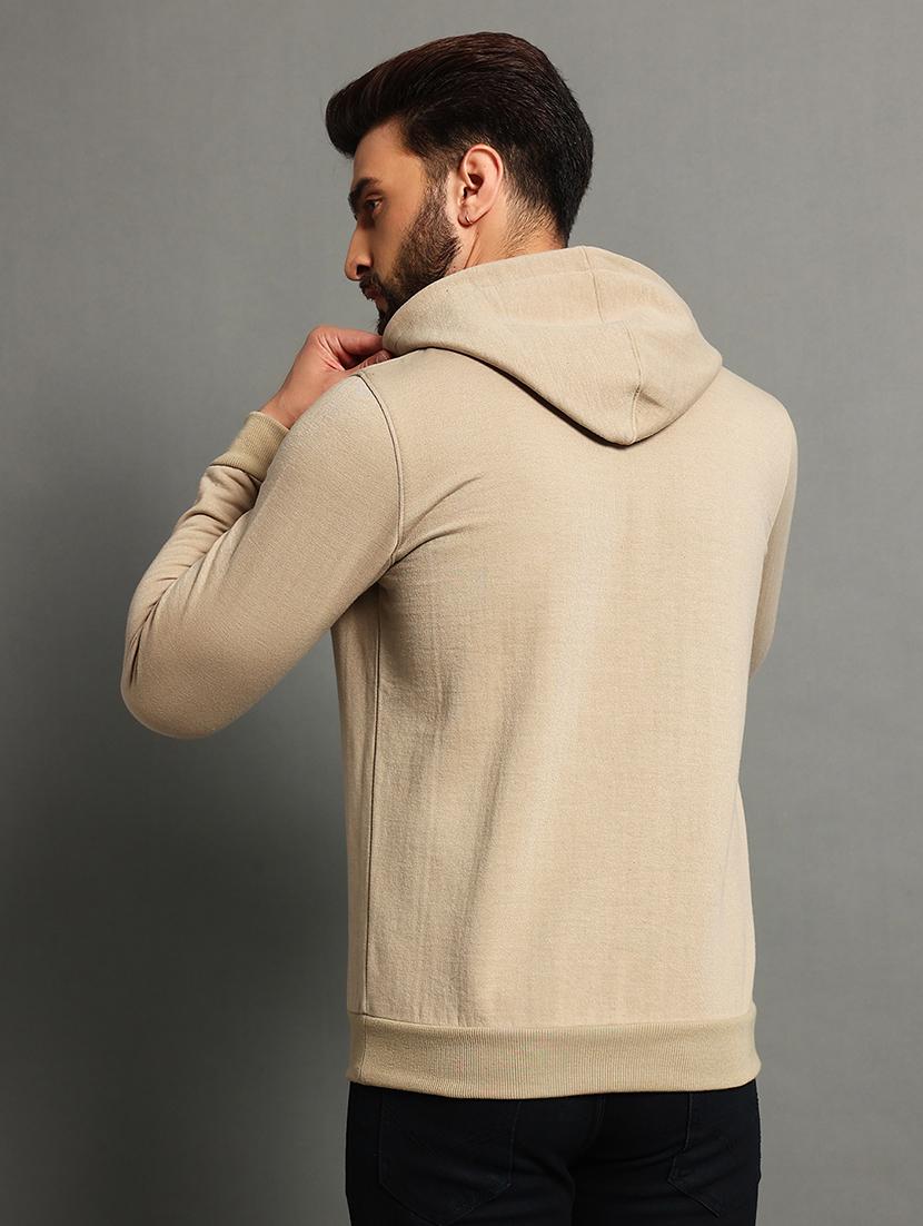 men slim fit printed long sleeve hood neck sweatshirt - 21624935 -  Standard Image - 1