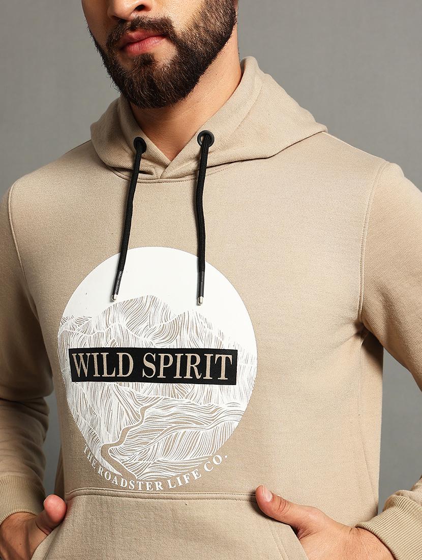 men slim fit printed long sleeve hood neck sweatshirt - 21624935 - Standard Image - 4