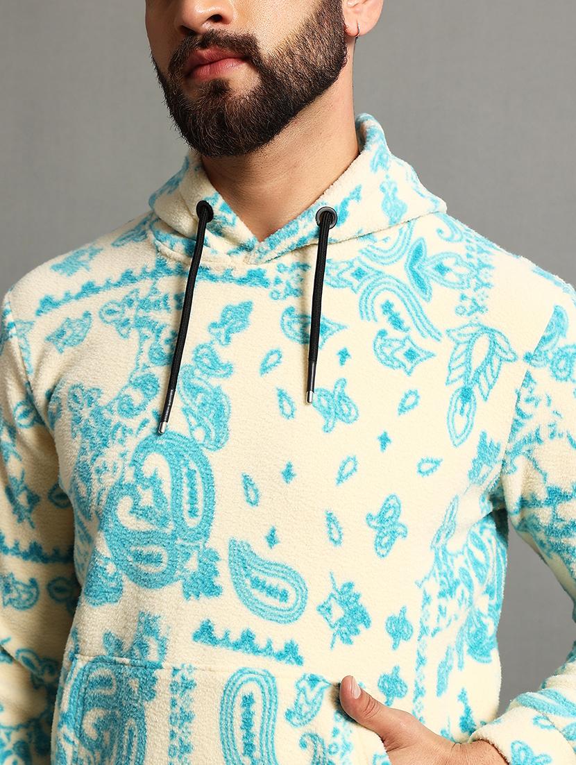 men slim fit printed long sleeve hood neck sweatshirt - 21624938 - Standard Image - 4