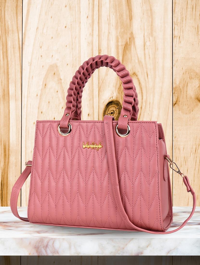 women pink pu handbag - 21624962 -  Zoom Image - 0