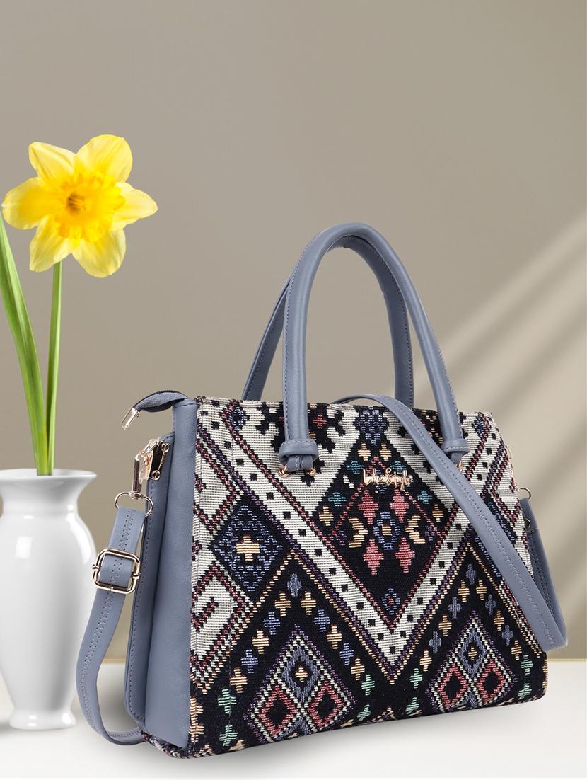 women textured jute handbag - 21624968 - Zoom Image - 0