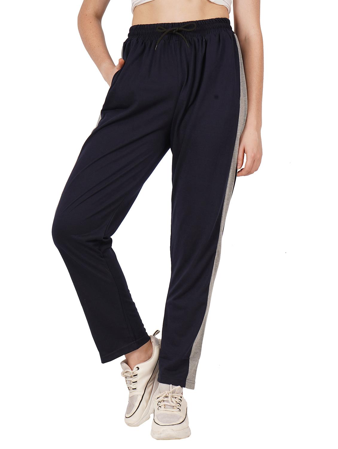 women high rise color block track pants