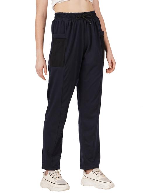 women high rise solid track pants - 21626395 - Standard Image - 0