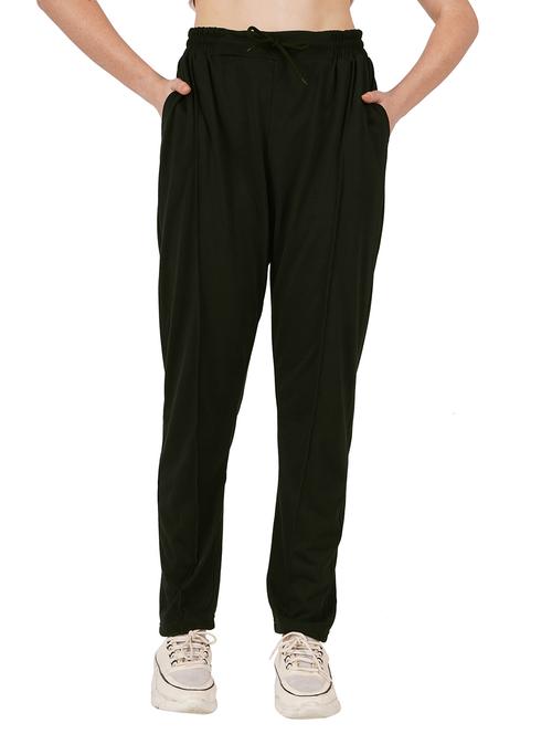 women high rise solid track pants - 21626397 - Standard Image - 0