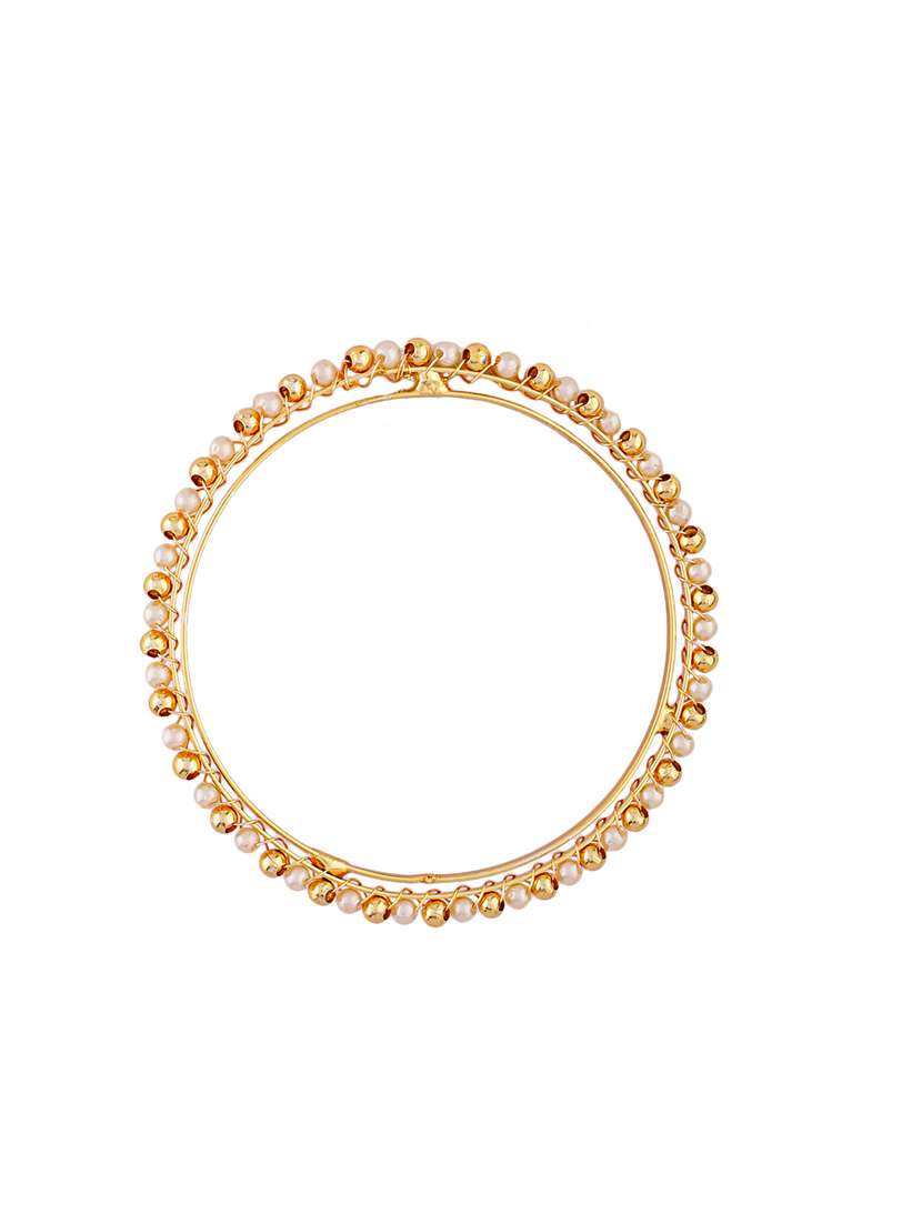 women gold plated pearl bangles - set of 4 - 21627051 -  Standard Image - 4