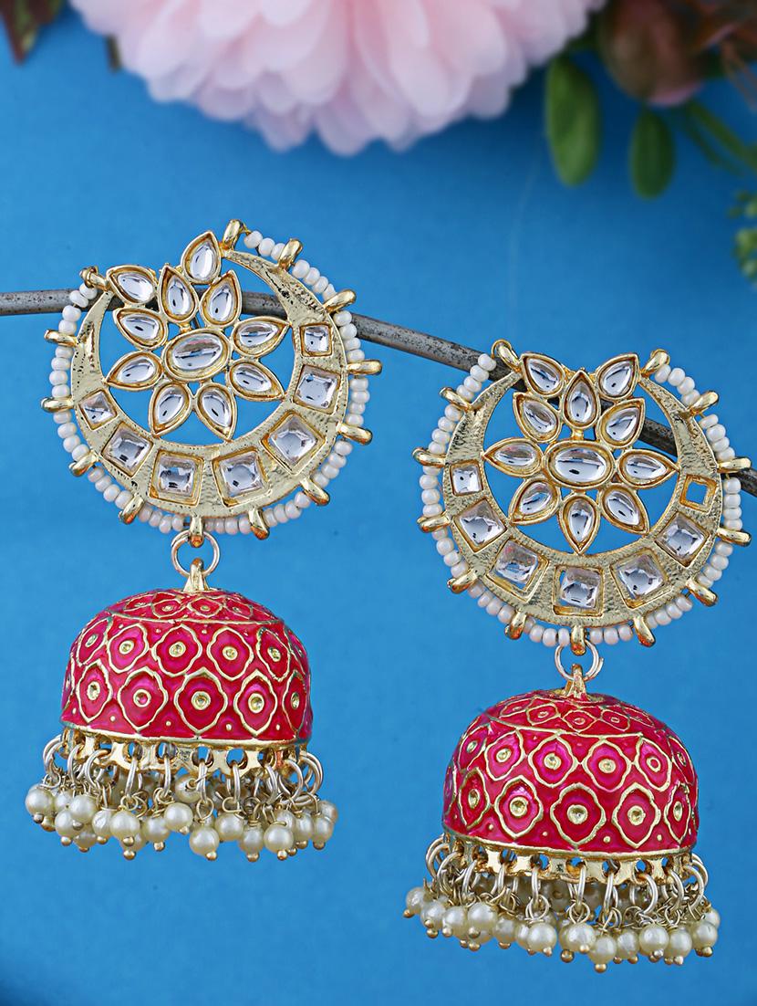women gold jhumka earrings - 21627100 - Zoom Image - 0