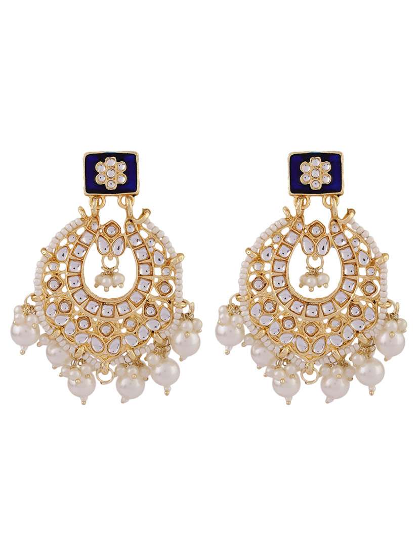 women gold plated chandbali earrings - 21627102 -  Standard Image - 1