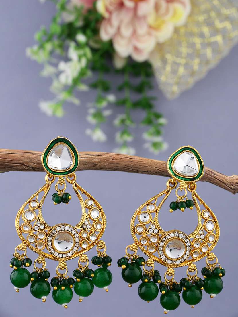 women gold plated chandbali earrings - 21627109 - Zoom Image - 0
