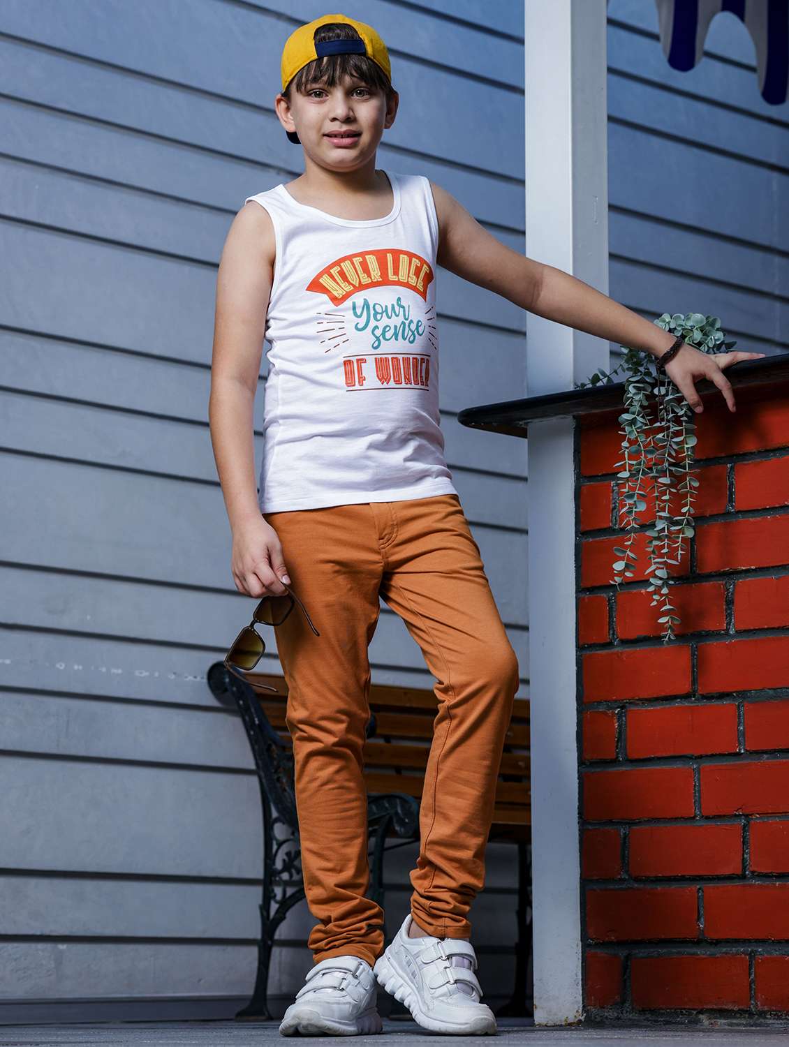 boys solid regular fit chinos - 21627198 - Standard Image - 4