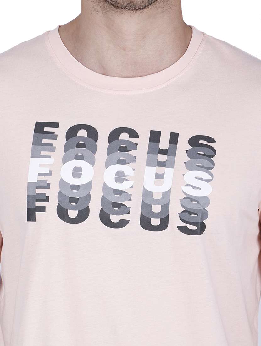 men rosewater typographic round neck regular fit t-shirt - 21627205 -  Standard Image - 4
