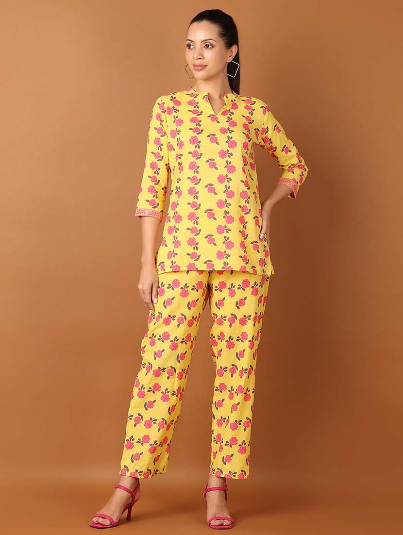 women floral printed co-ord sets