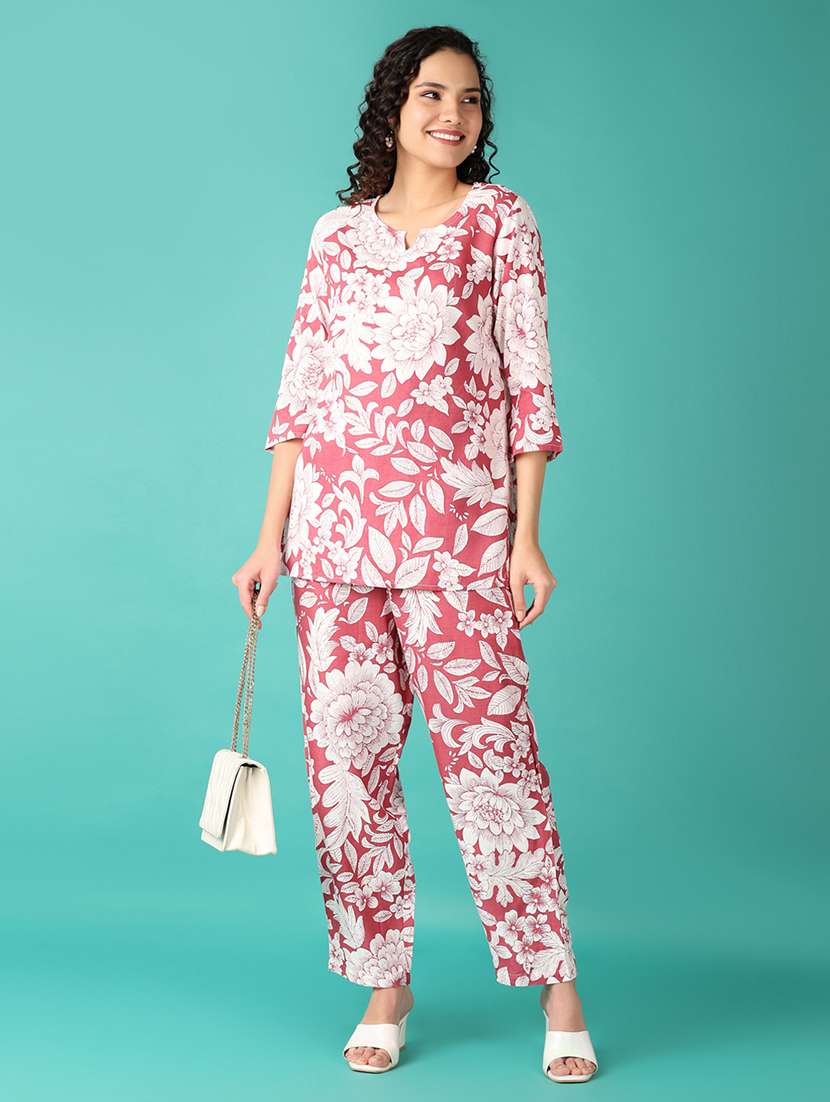 women floral printed co-ord sets - 21627458 -  Standard Image - 1