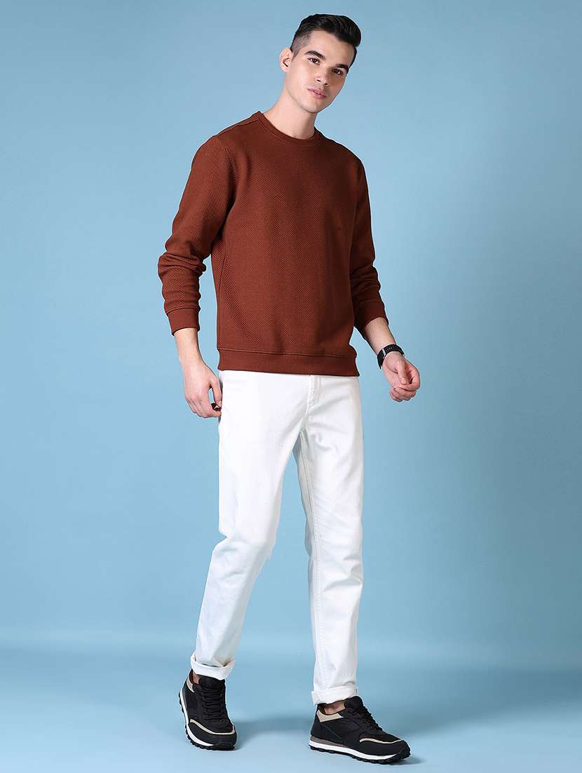 men solid long sleeve sweatshirt - 21627605 -  Standard Image - 4
