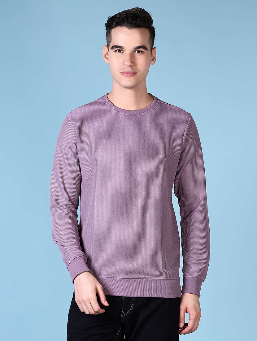 men solid long sleeve sweatshirt