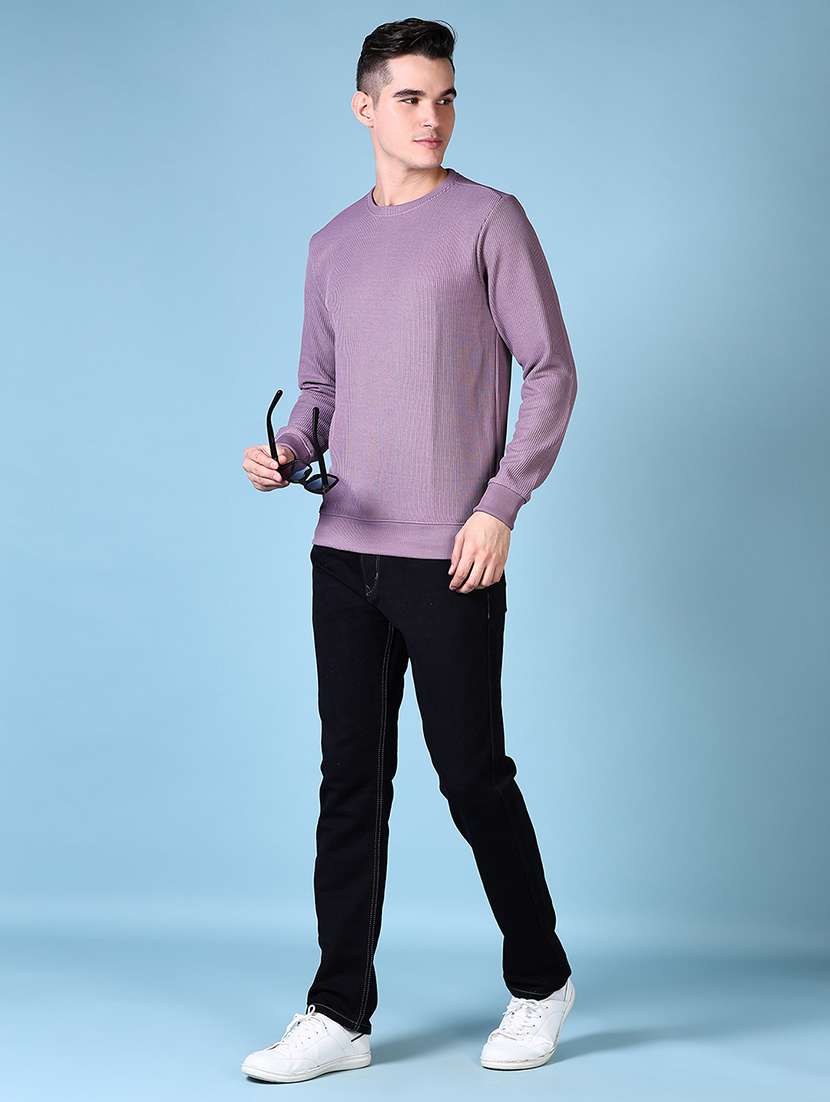men solid long sleeve sweatshirt - 21627607 -  Standard Image - 4