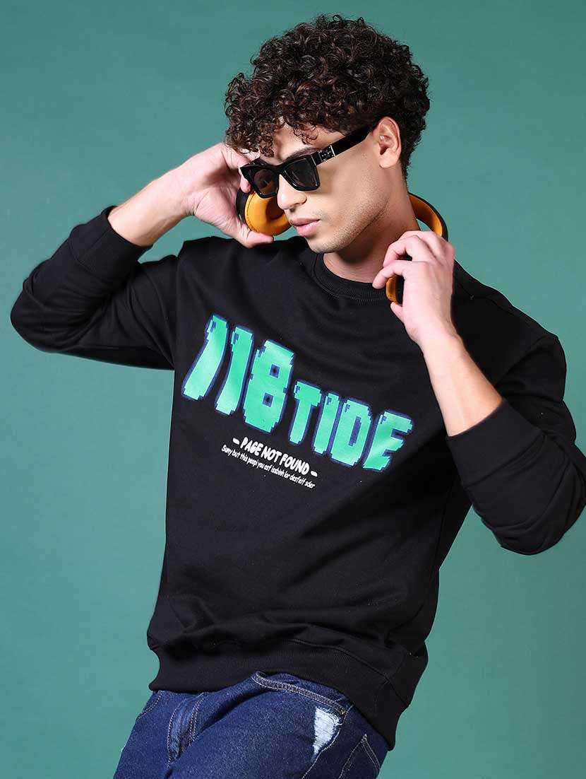 men chest print long sleeve sweatshirt - 21627682 -  Standard Image - 1