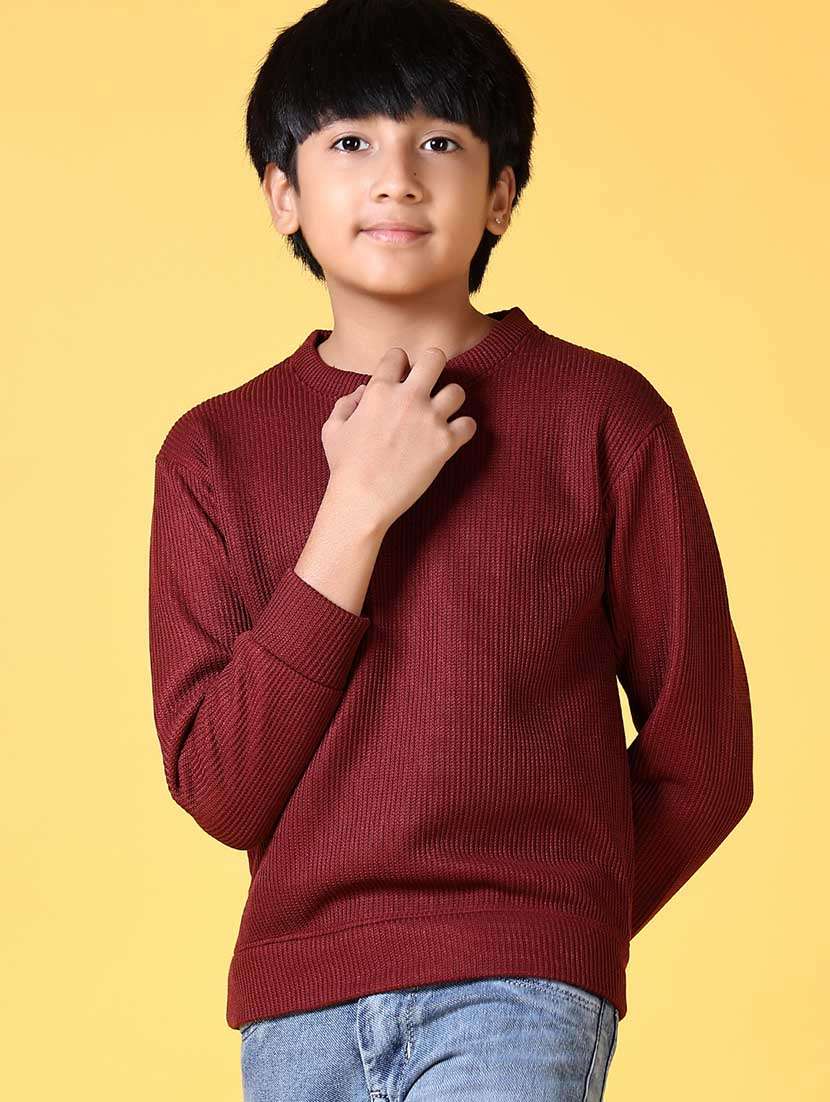 boys solid long sleeve sweatshirt - 21627714 -  Standard Image - 1