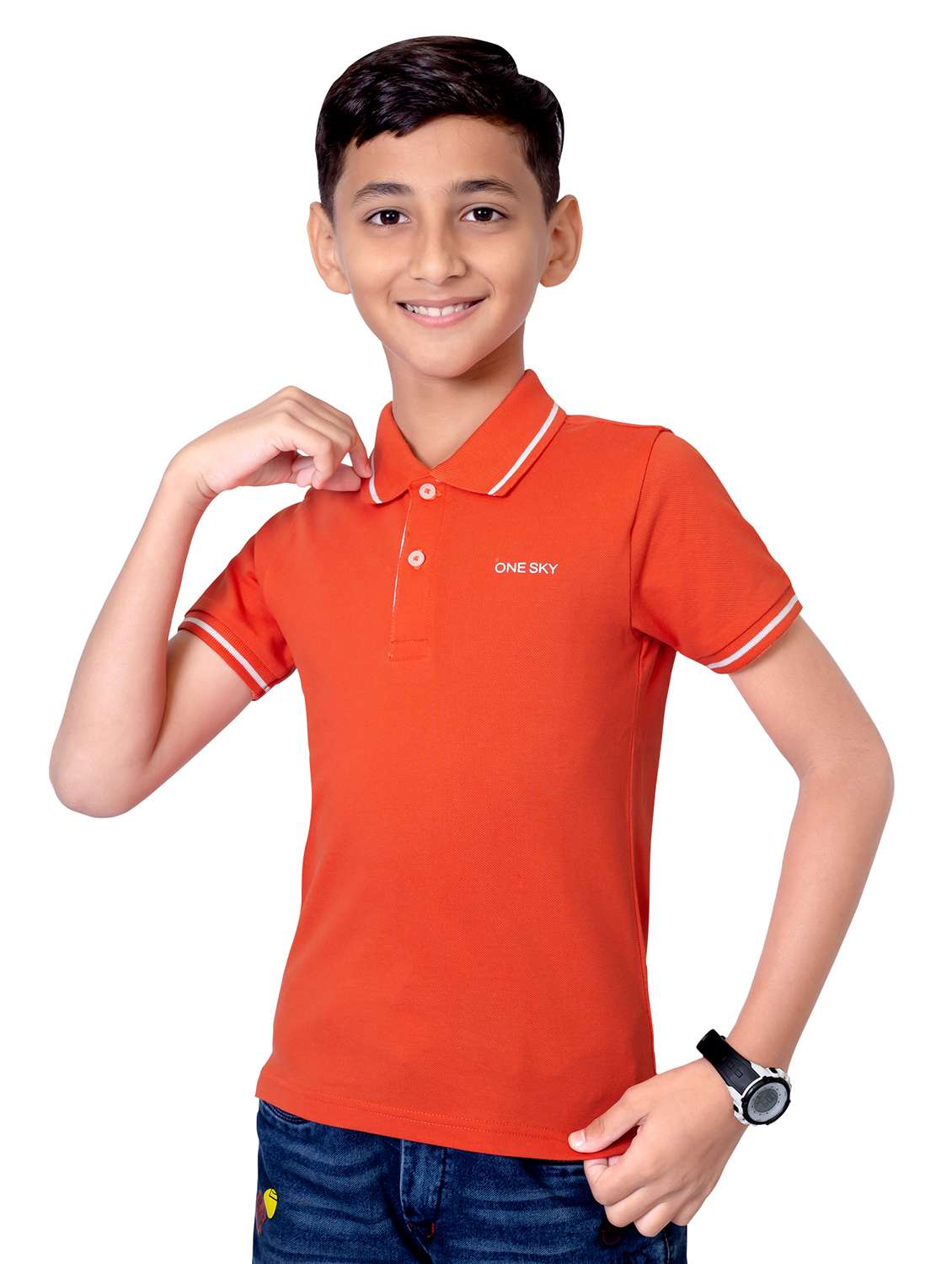 boys placement printed polo neck t-shirt - 21627840 -  Standard Image - 1
