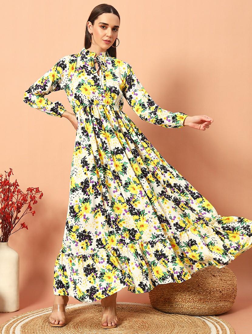 women floral fit & flared maxi dress - 21628422 -  Zoom Image - 0