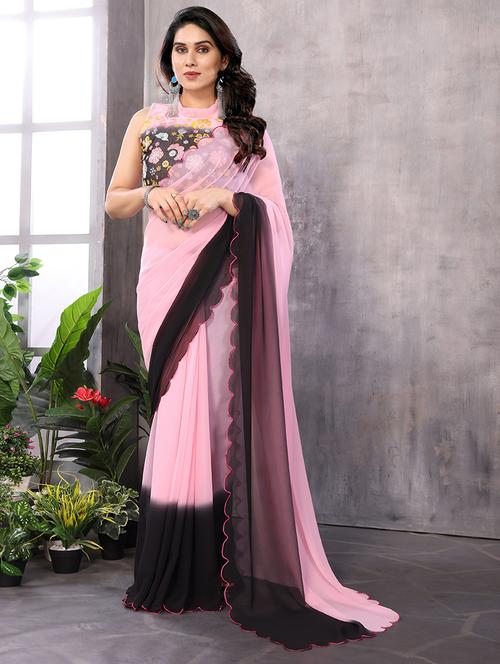 women ombre printed saree with blouse - 21628438 - Standard Image - 0
