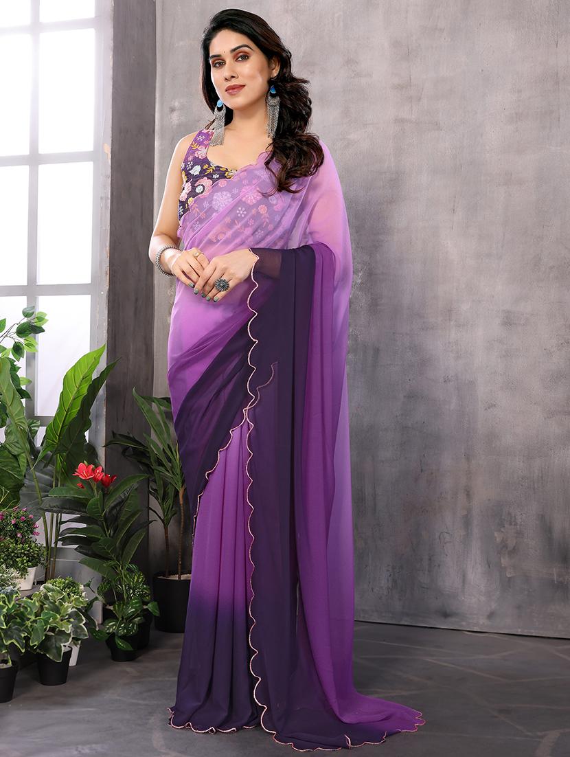 women ombre printed saree with blouse - 21628441 -  Zoom Image - 0