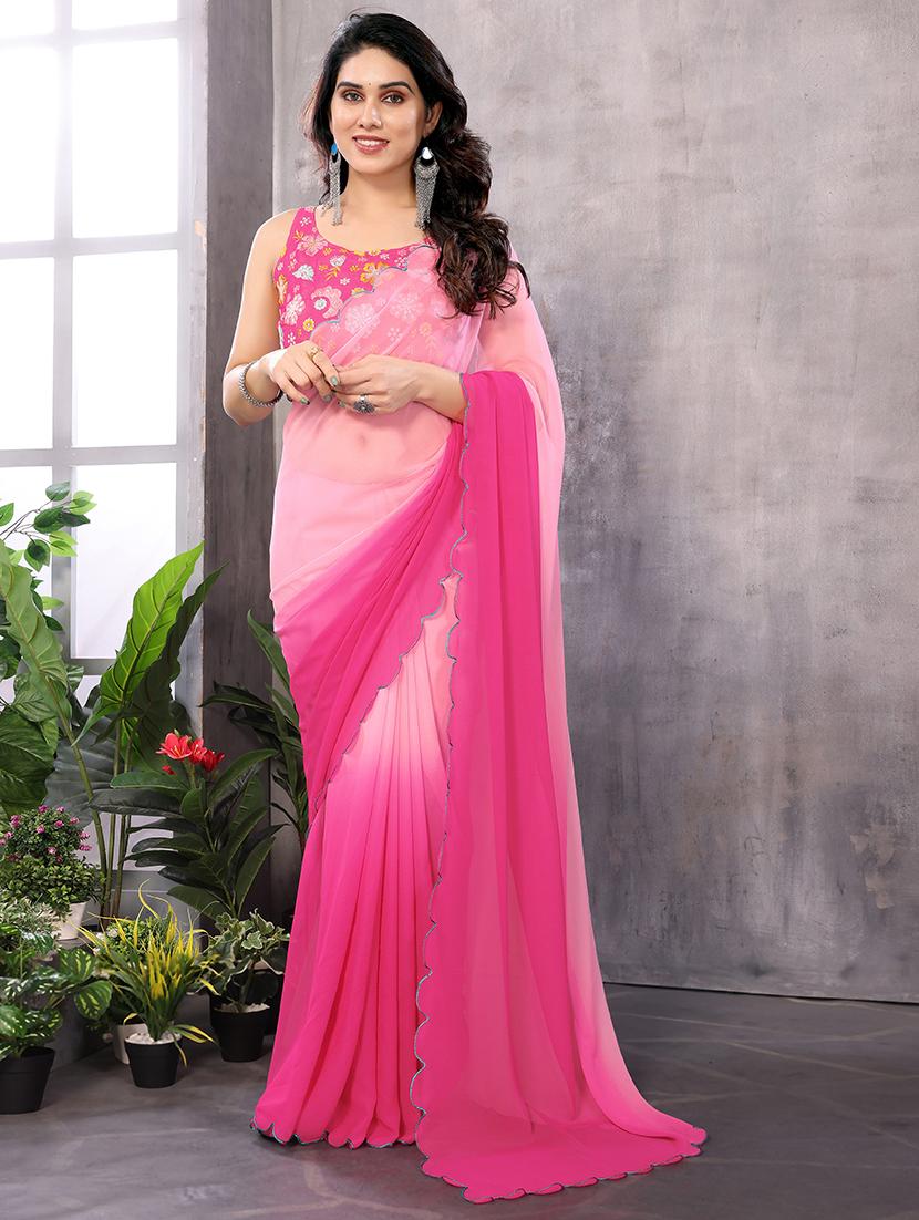 women ombre printed saree with blouse - 21628442 - Zoom Image - 0