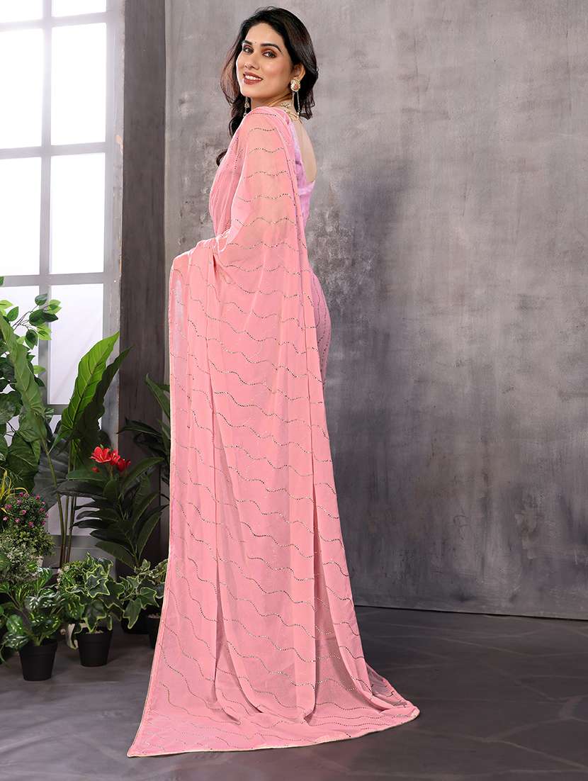 women solid with work embellished saree with blouse - 21628448 -  Standard Image - 1