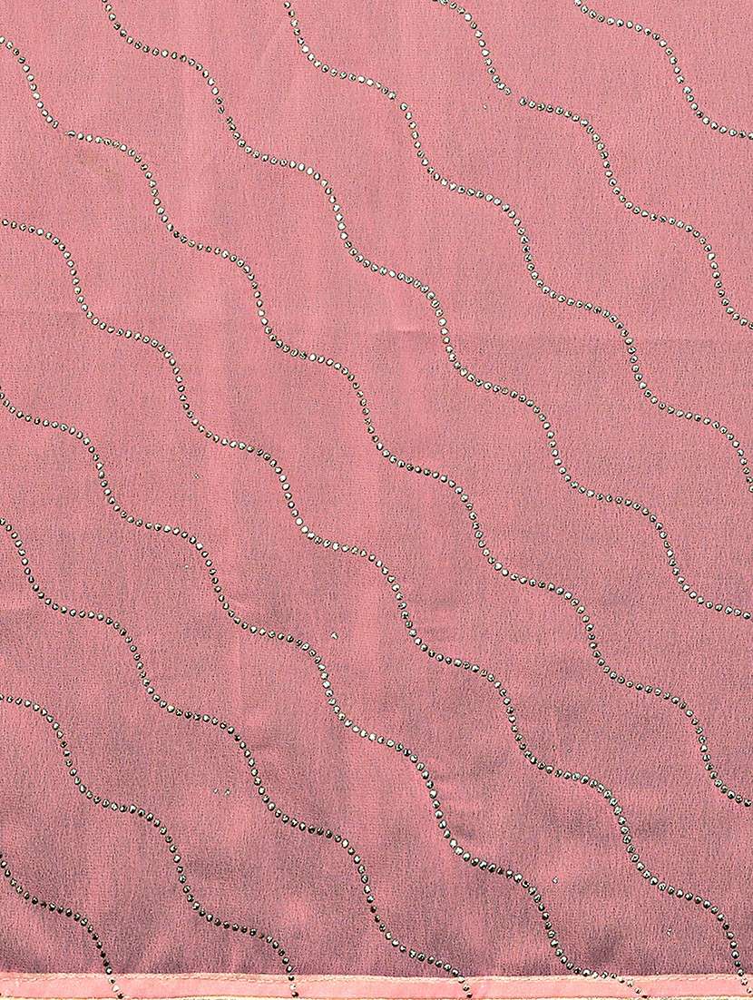 women solid with work embellished saree with blouse - 21628448 -  Standard Image - 4