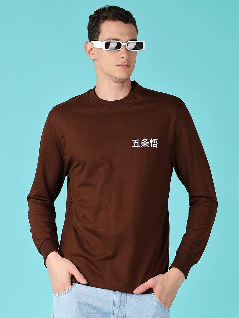 men back print long sleeve t-shirt - 21628528 -  Standard Image - 1