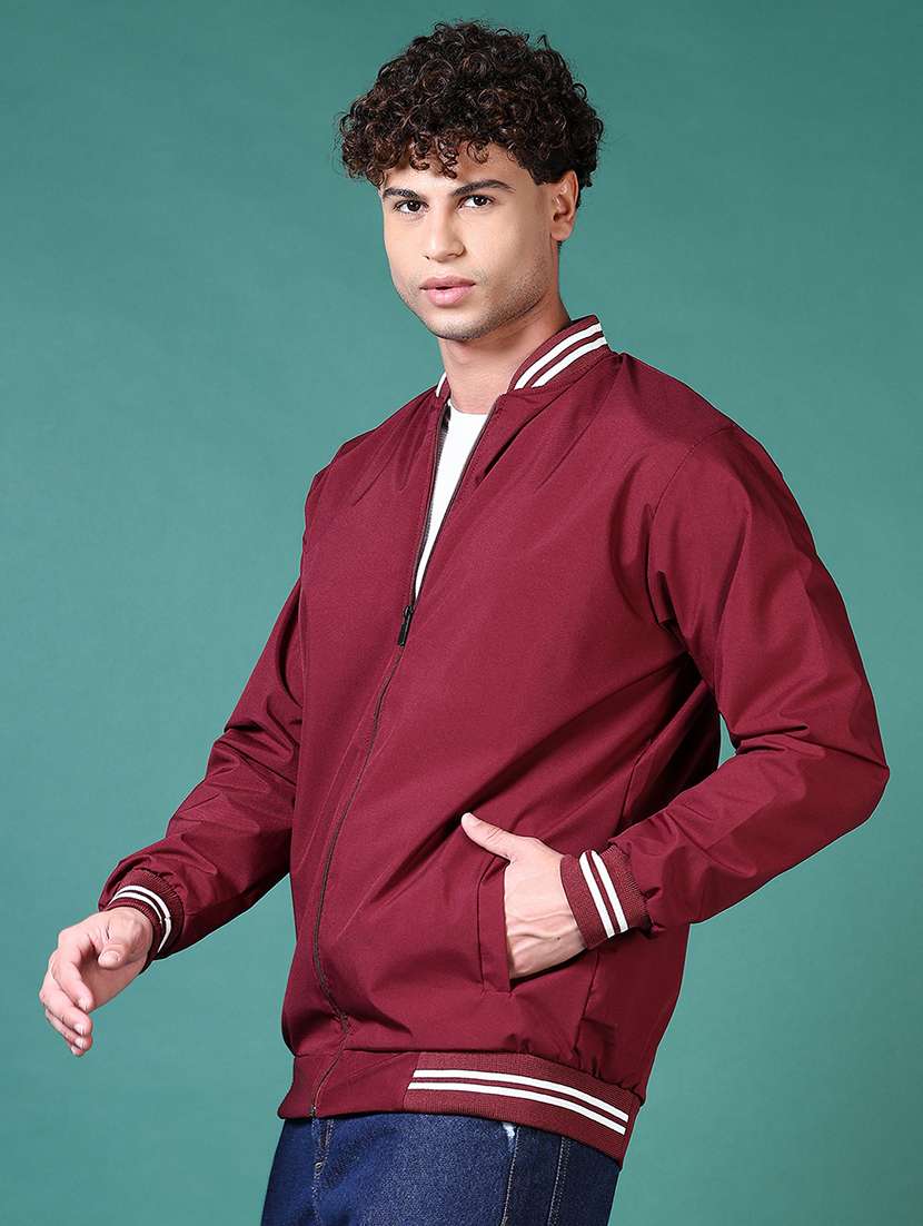 men solid long sleeve bomber jacket - 21628549 -  Standard Image - 1