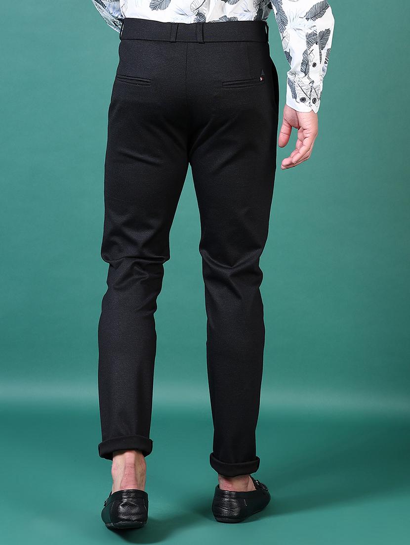 men solid flat front casual trouser - 21628650 - Standard Image - 4