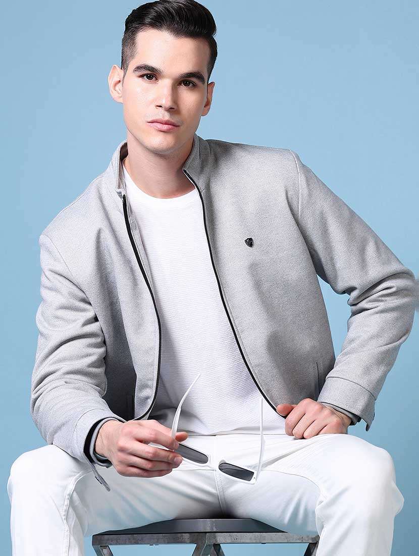 men solid long sleeve casual jacket - 21628966 -  Standard Image - 1