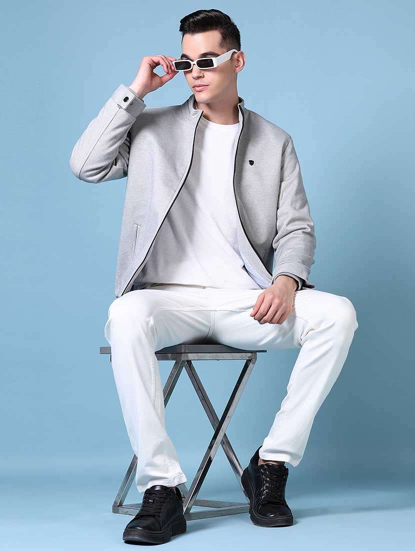 men solid long sleeve casual jacket - 21628966 -  Standard Image - 4