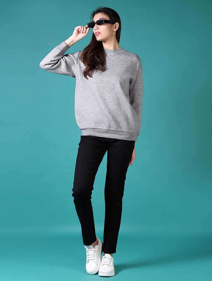 women solid long sleeves pullover - 21629004 -  Standard Image - 4
