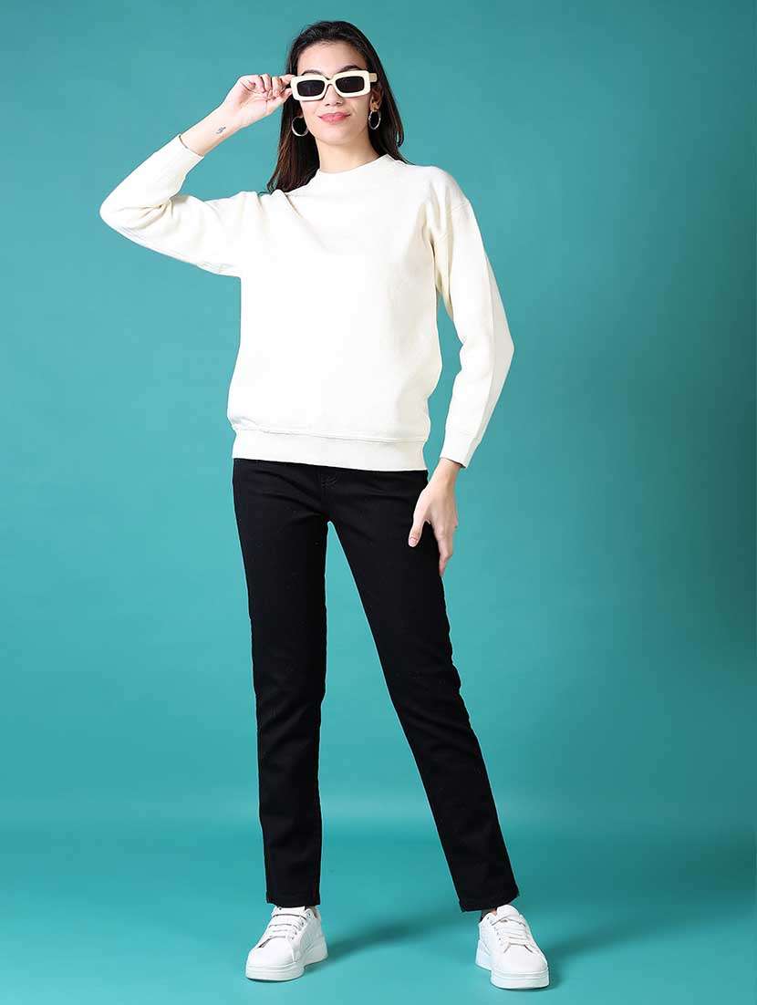 women solid long sleeves pullover - 21629007 -  Standard Image - 4
