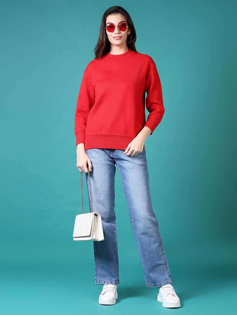 women solid long sleeves pullover - 21629009 -  Standard Image - 4