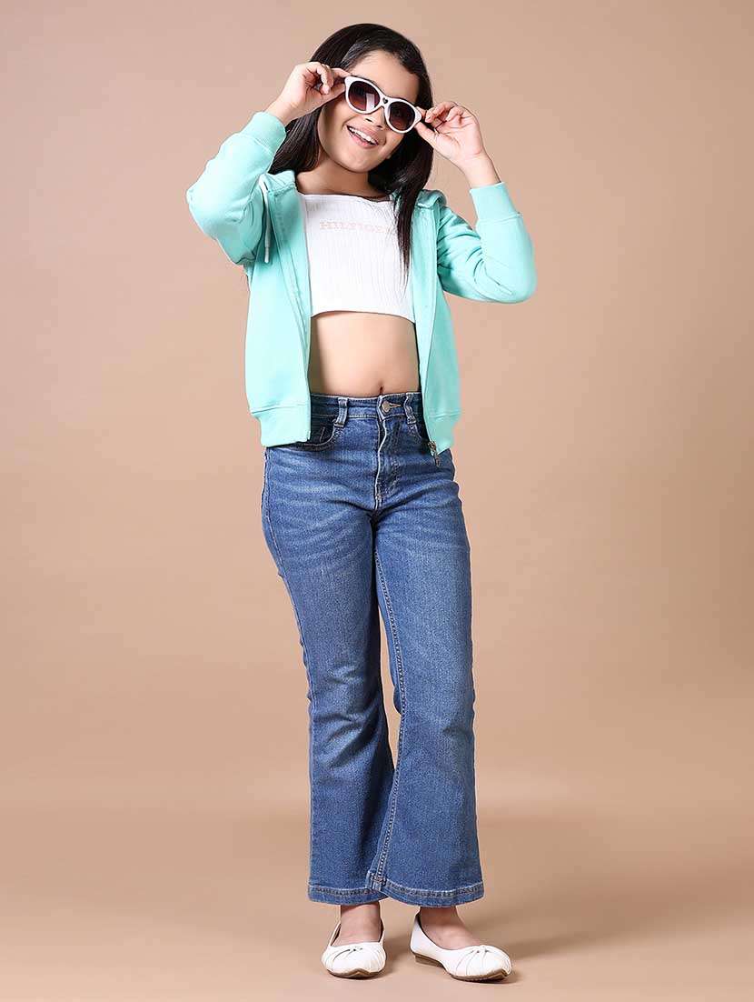 girls front & back print long sleeve sweatshirt - 21629157 -  Standard Image - 4