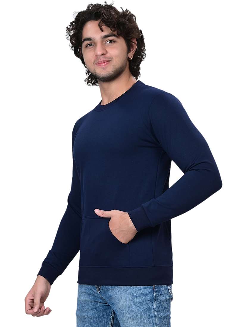 men solid long sleeve sweatshirt - 21629281 -  Standard Image - 1