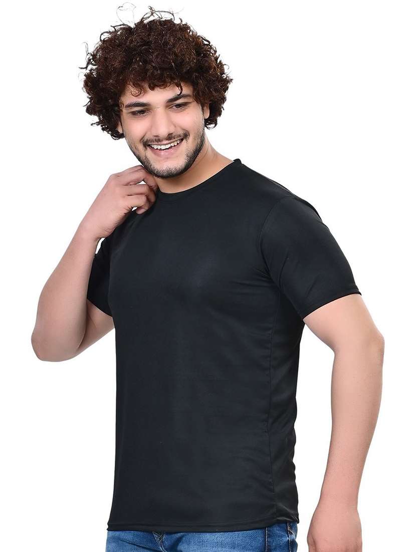 men pack of 2 solid round neck t-shirt - 21629301 -  Standard Image - 1
