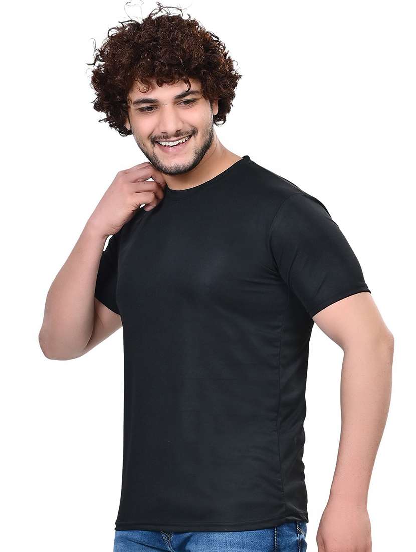 men solid round neck regular fit t-shirt - 21629335 -  Standard Image - 1