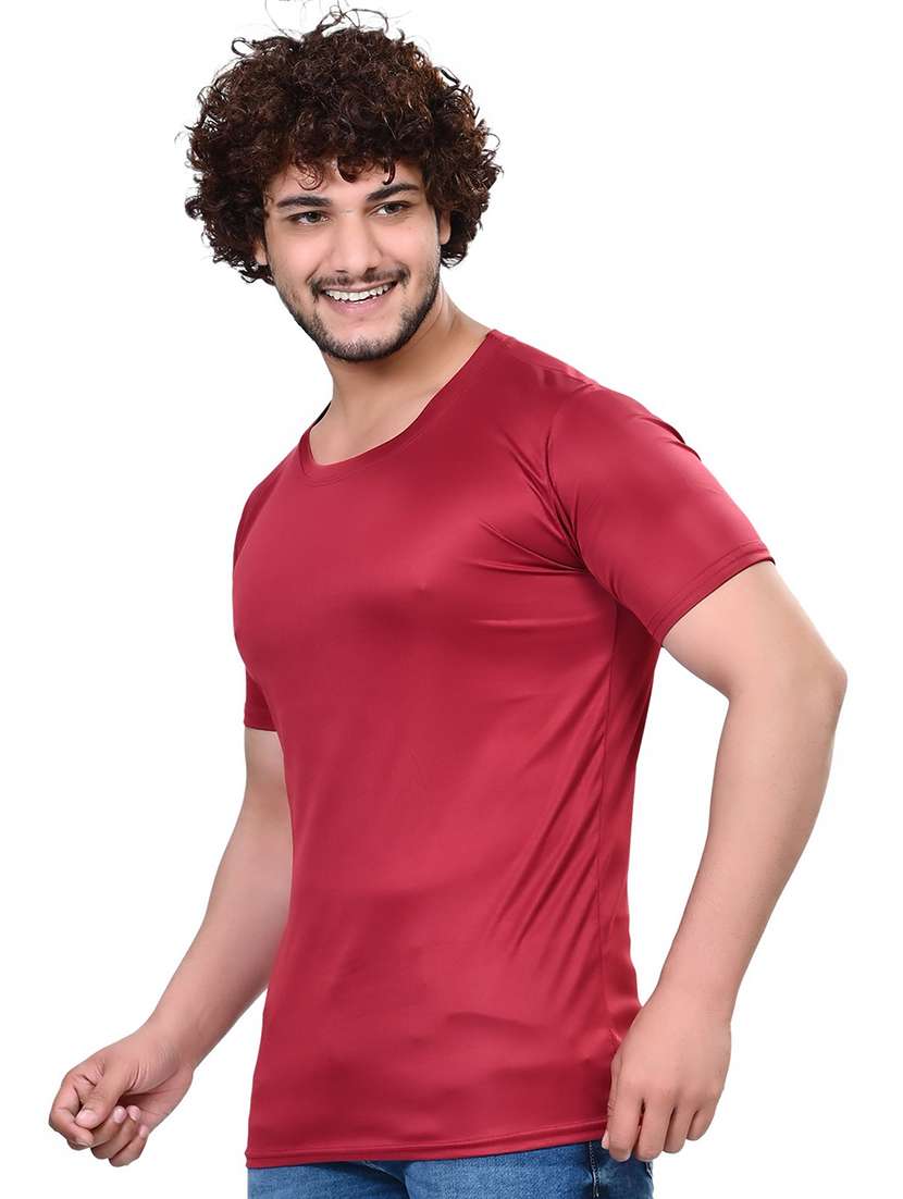 men solid round neck regular fit t-shirt - 21629337 -  Standard Image - 1